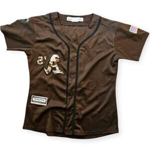 Oakland A's Baseball MLB Majestic Youth Boys Jersey Coco Crisp Size large
